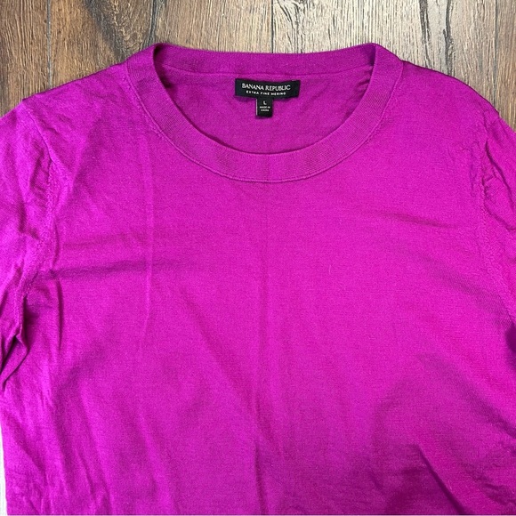 Banana Republic extra fine merino sweater SZ LG - Picture 3 of 6